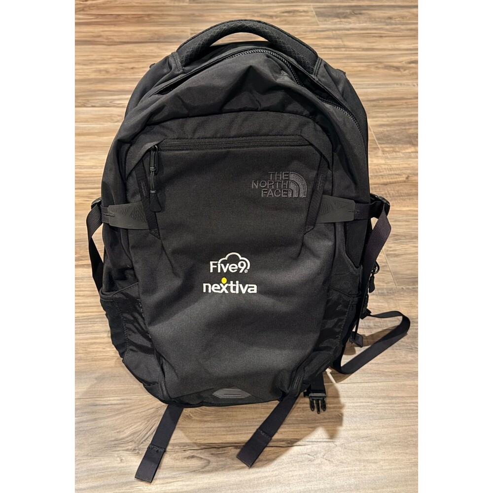 The North Face Fall Line Flexvent Laptop Utility Sport Backpack Black With Logo